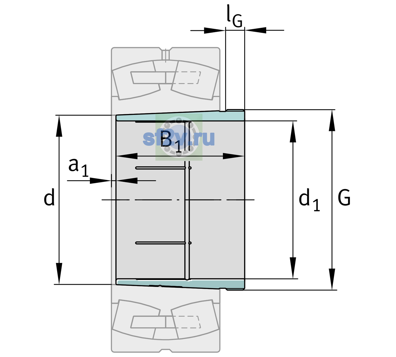 Схема подшипника AH24156-H