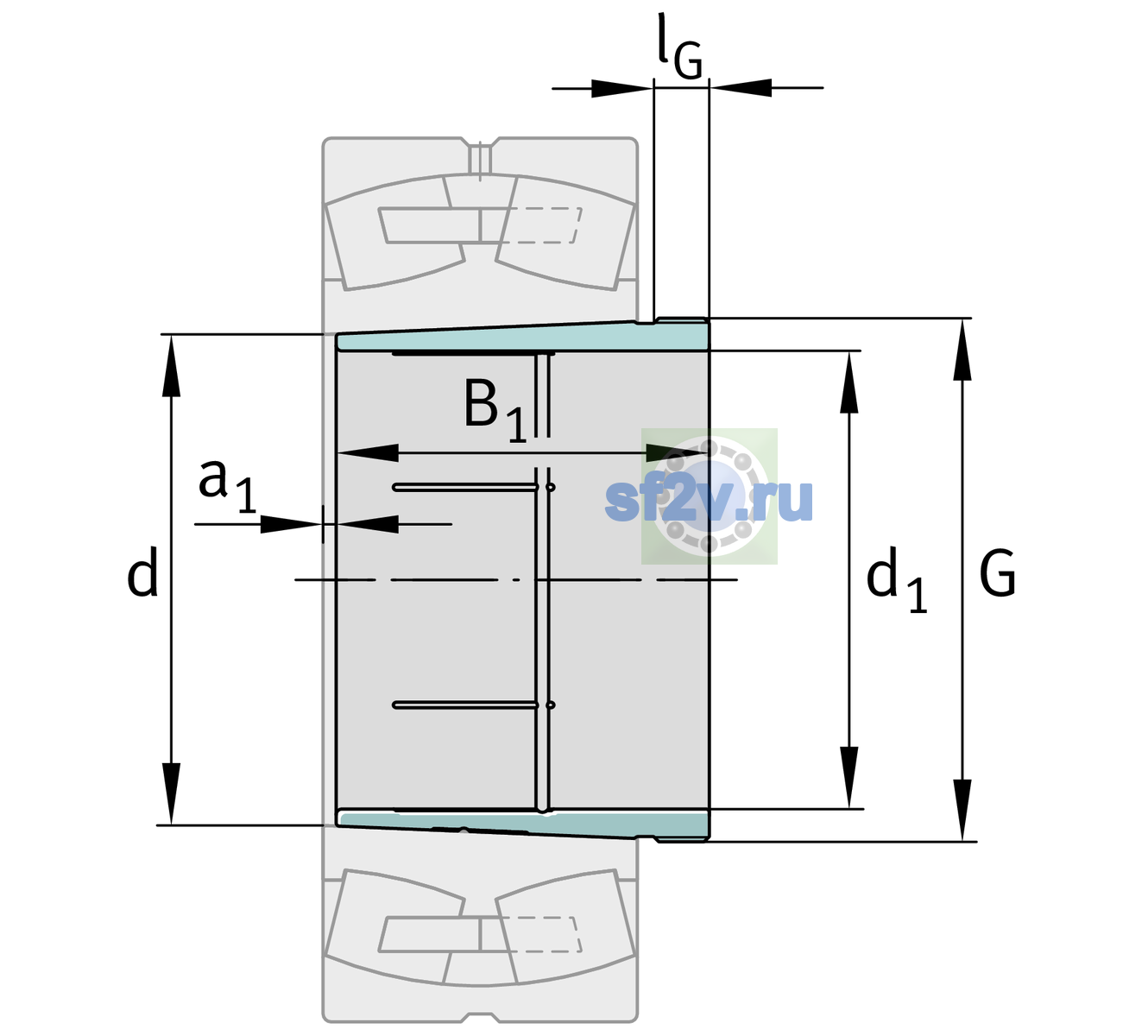 Схема подшипника AH3044G-H