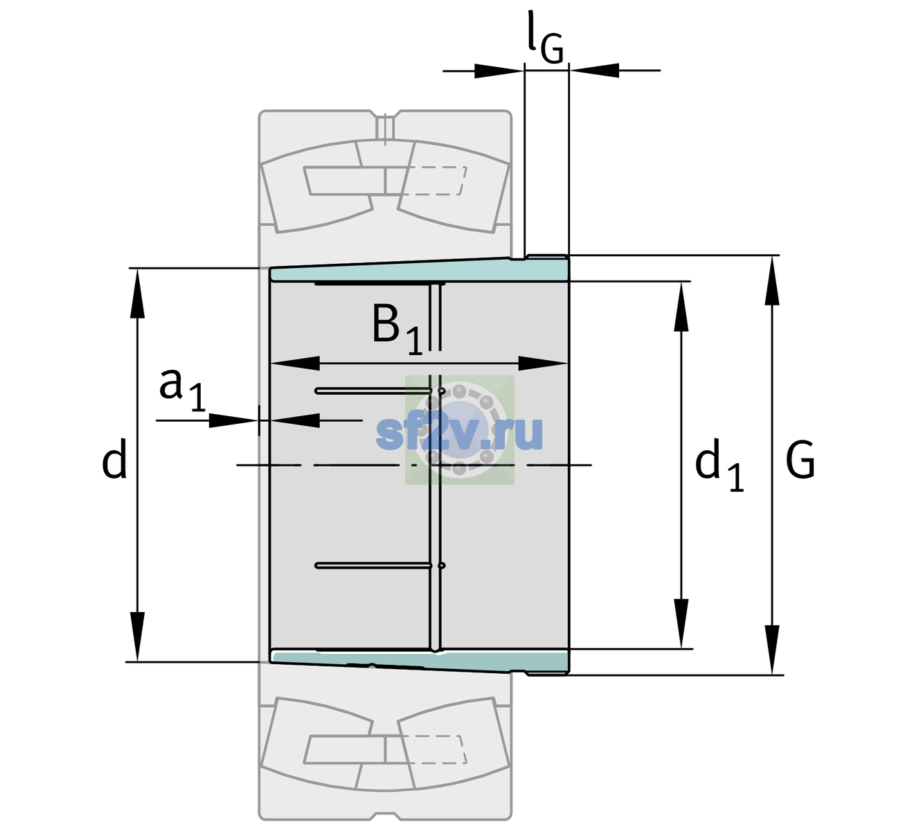 Схема подшипника AH3072G-H
