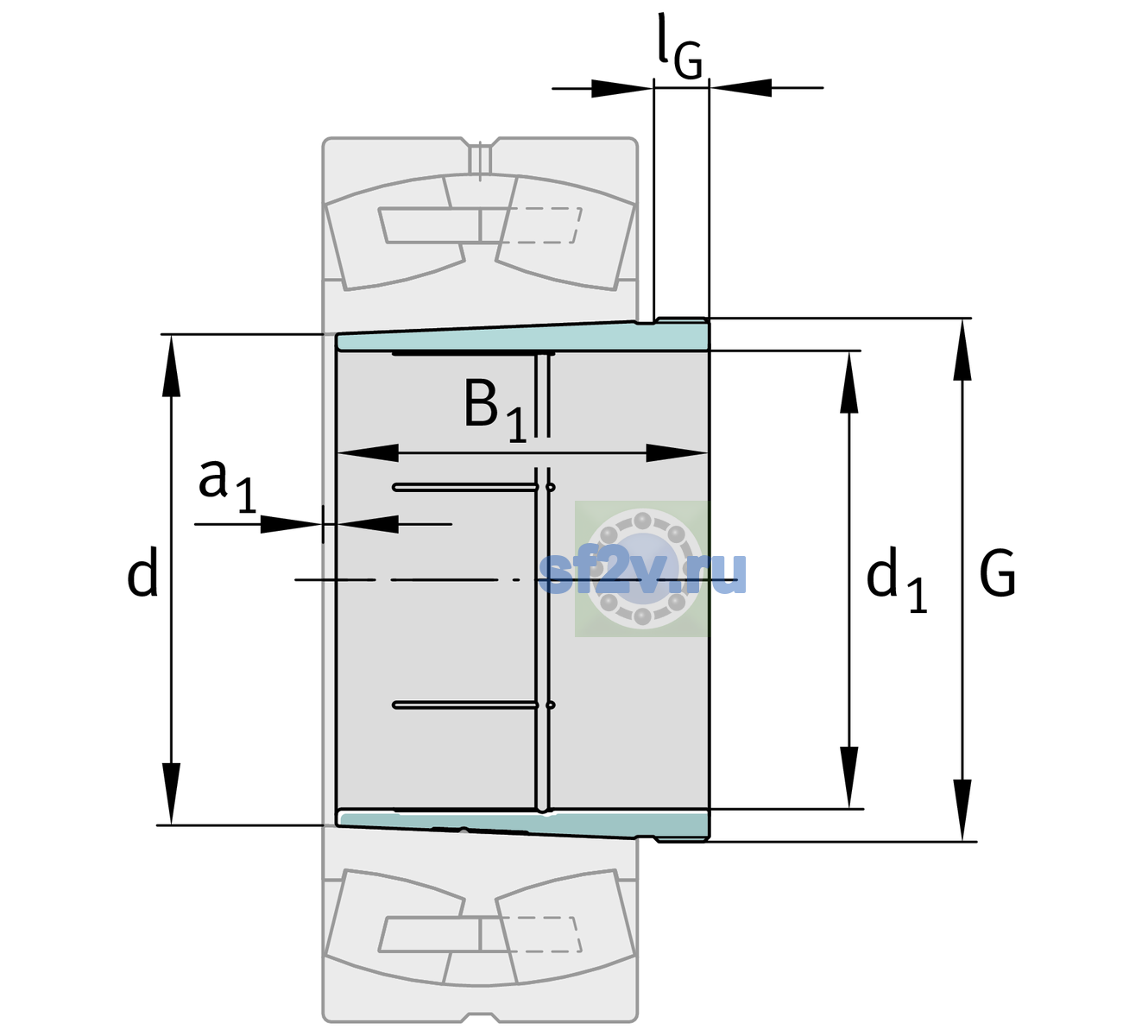 Схема подшипника AH3084G-H