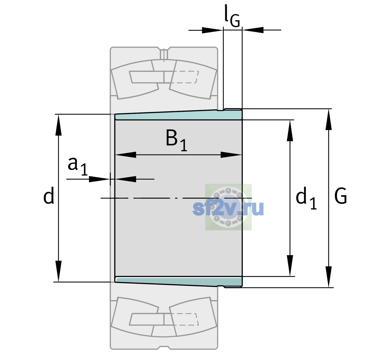 Схема подшипника AH3134A