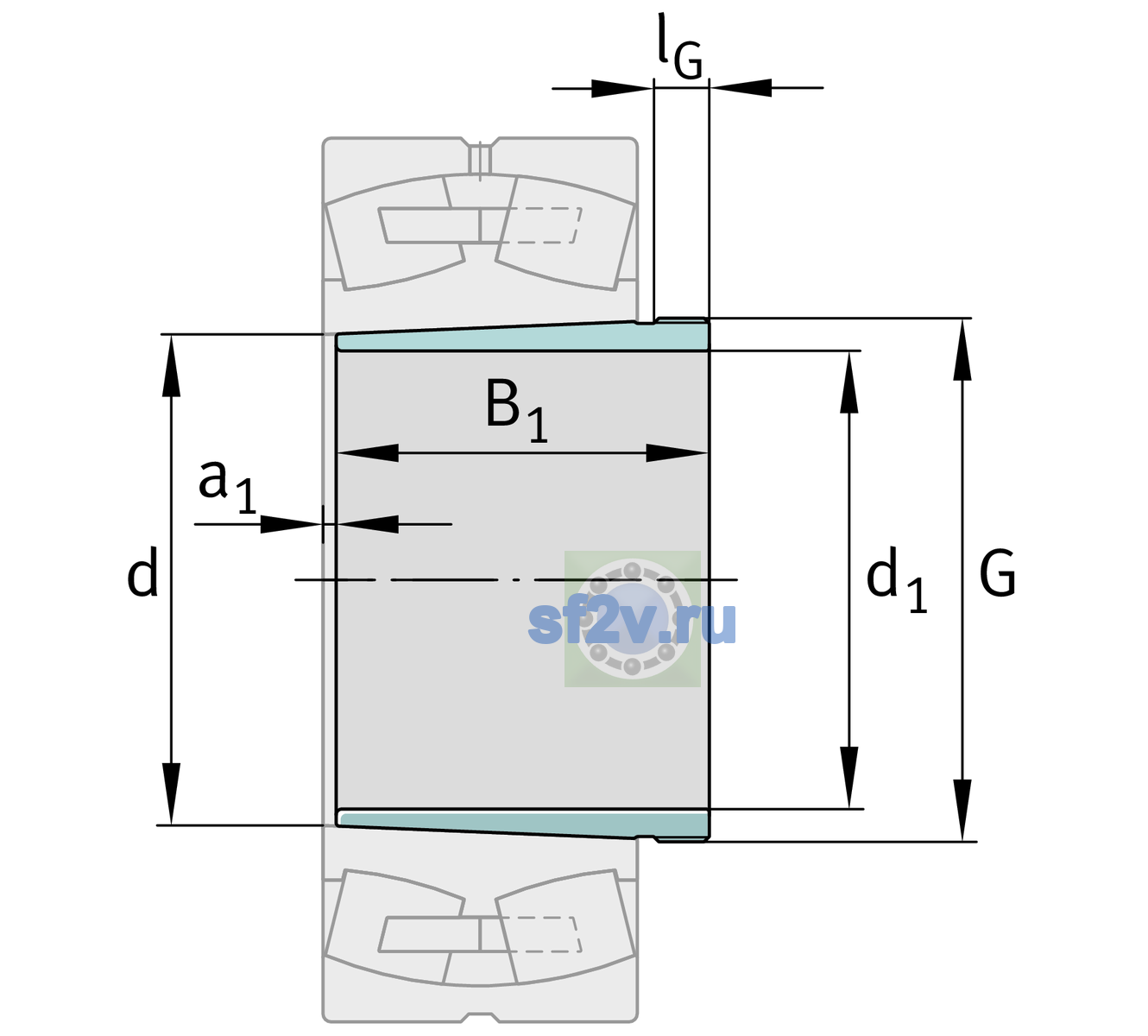 Схема подшипника AH3136A