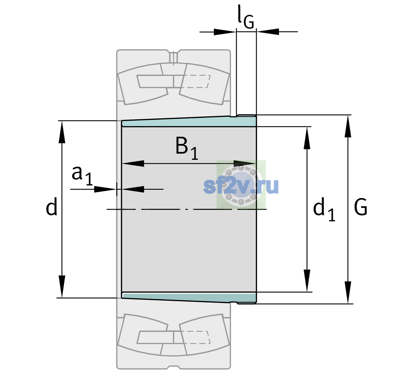 Схема подшипника AH3156