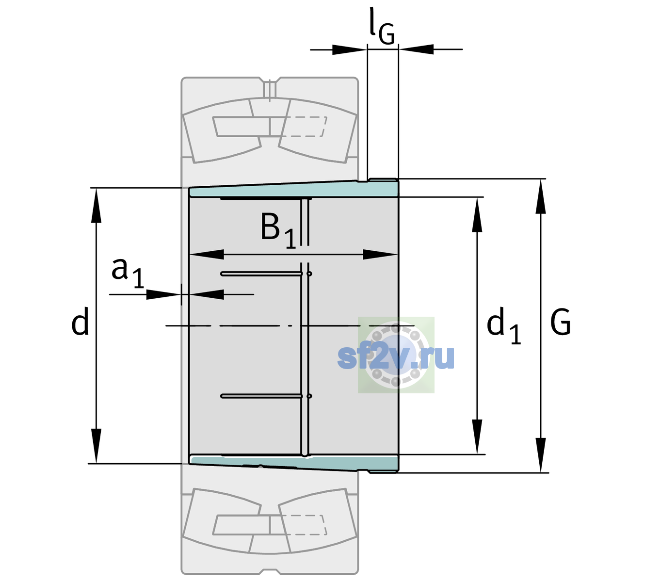 Схема подшипника AH3156-H