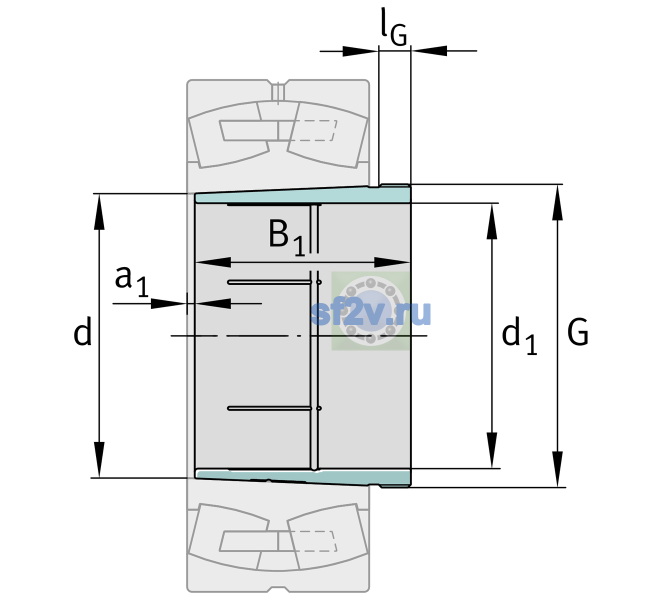Схема подшипника AH31/670A-H