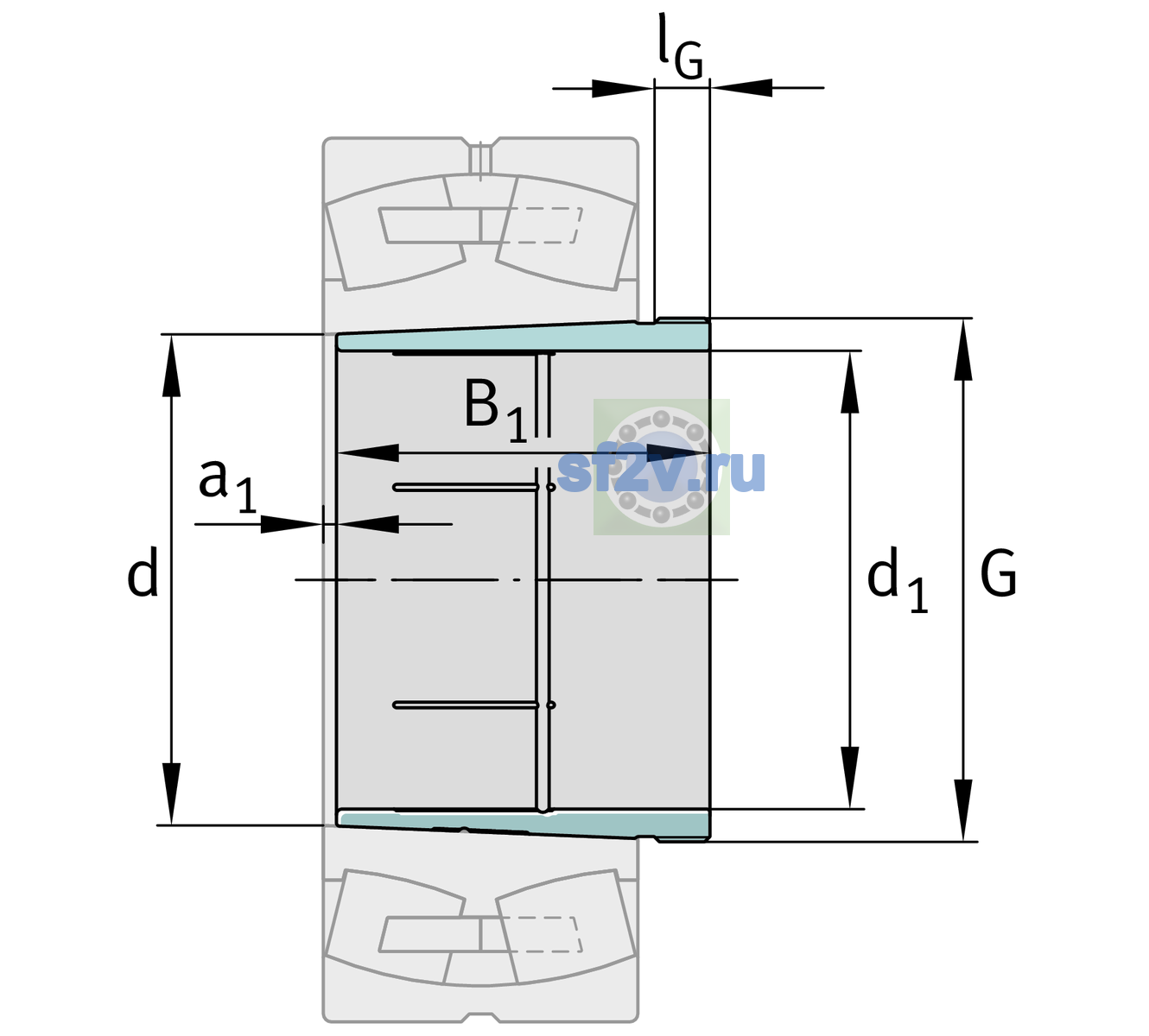 Схема подшипника AH32/560AG-H