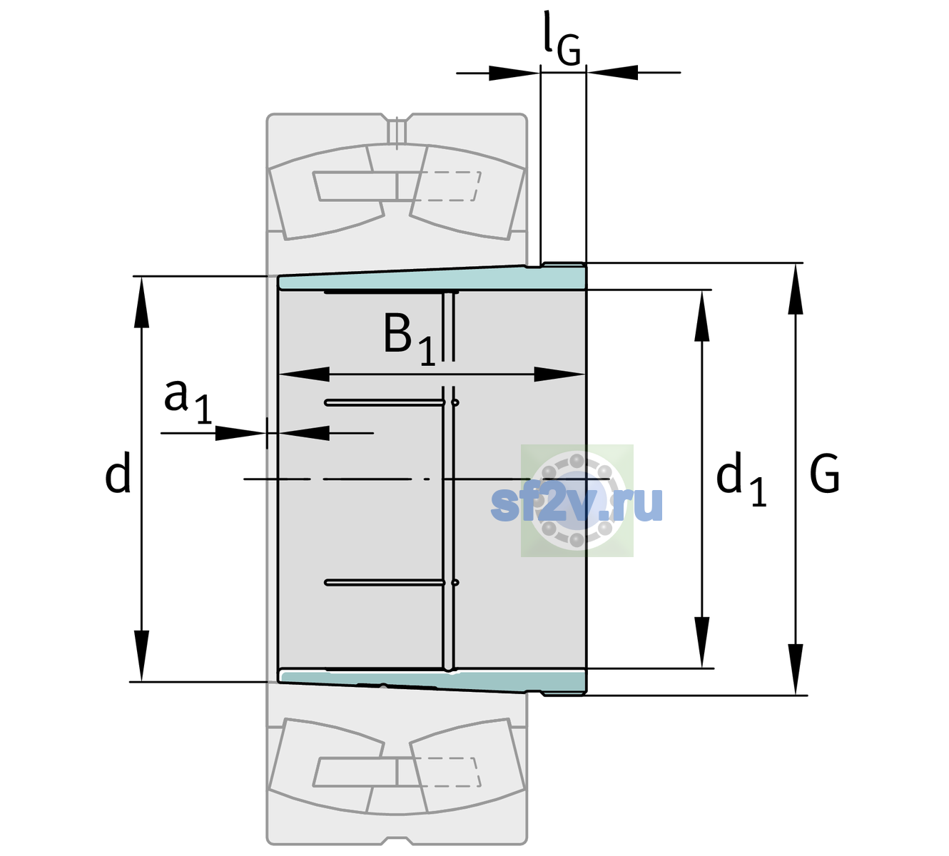 Схема подшипника AH3960G-H