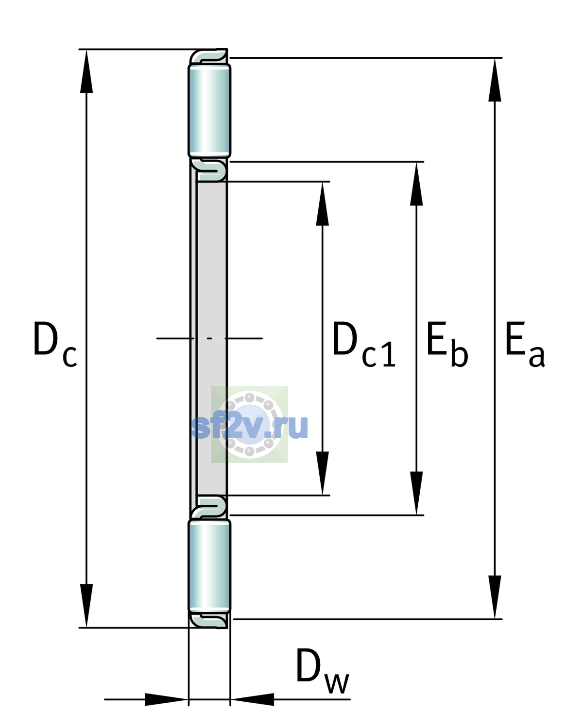 Схема подшипника AXK6085-A/0-10