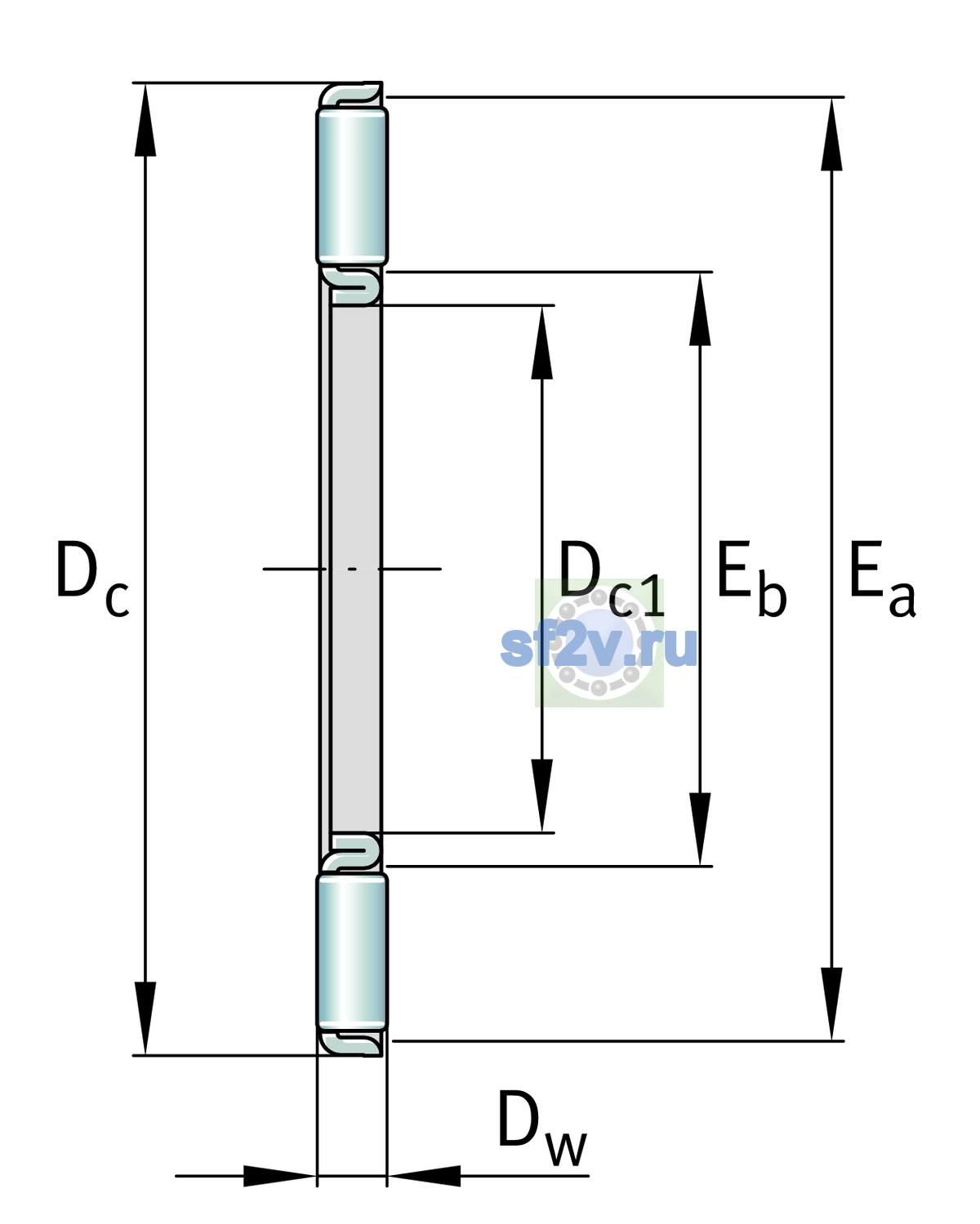Схема подшипника AXK85110-A/0-10