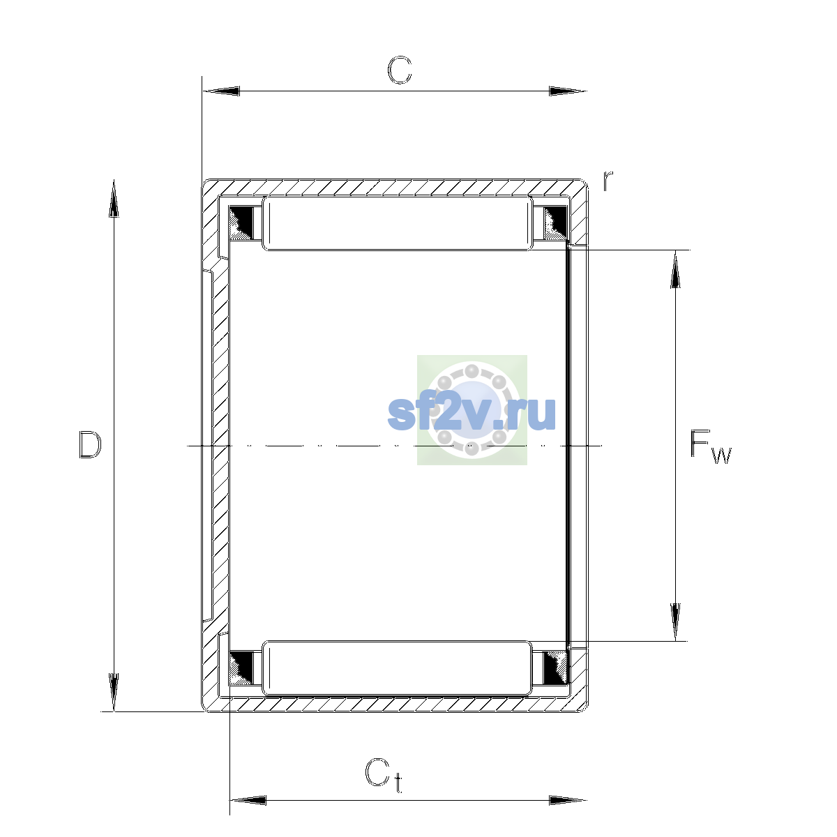 Схема подшипника BK1512-L271