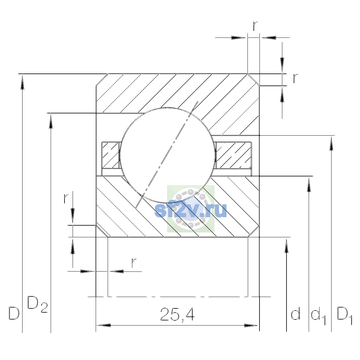 Схема подшипника CSEG120