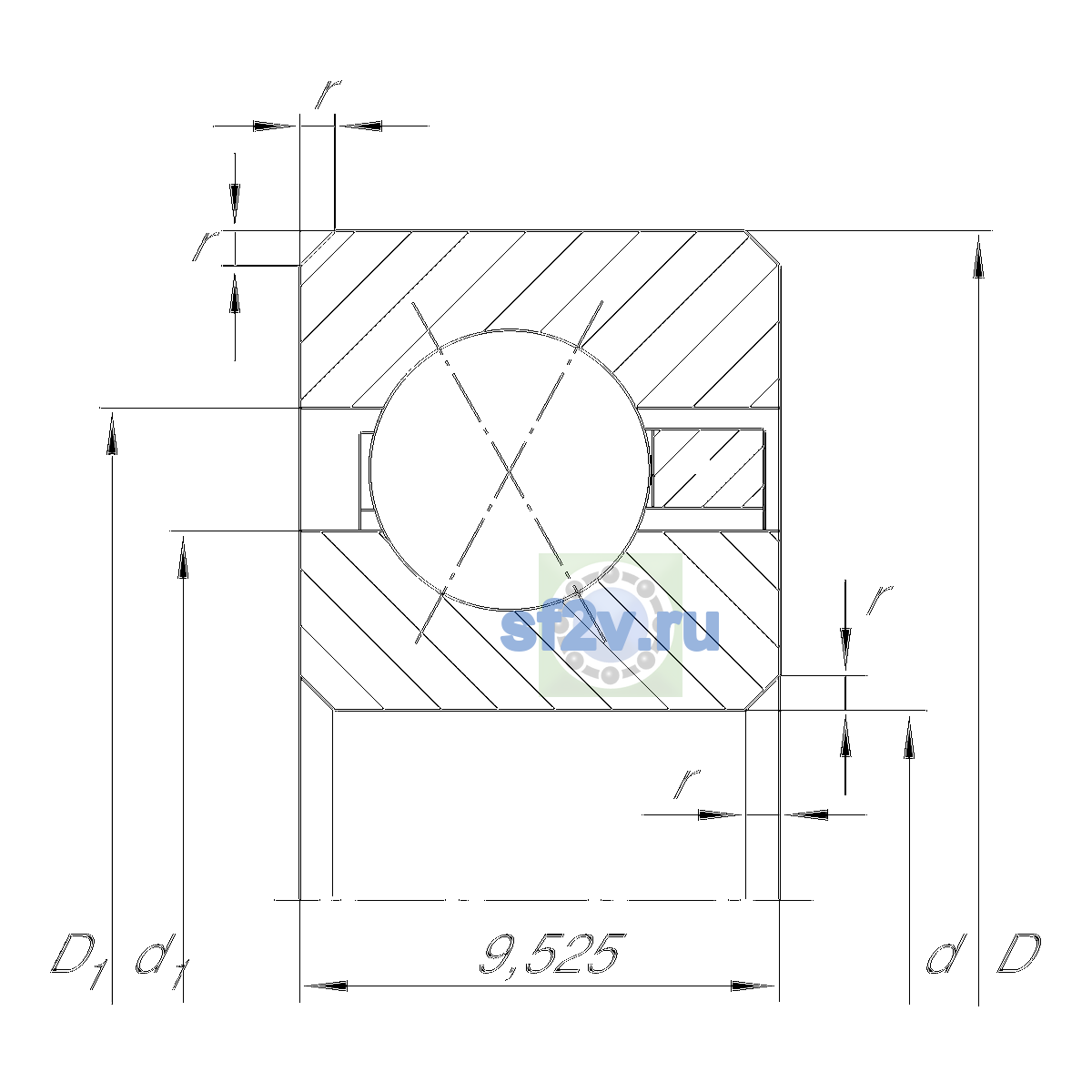 Схема подшипника CSXC120