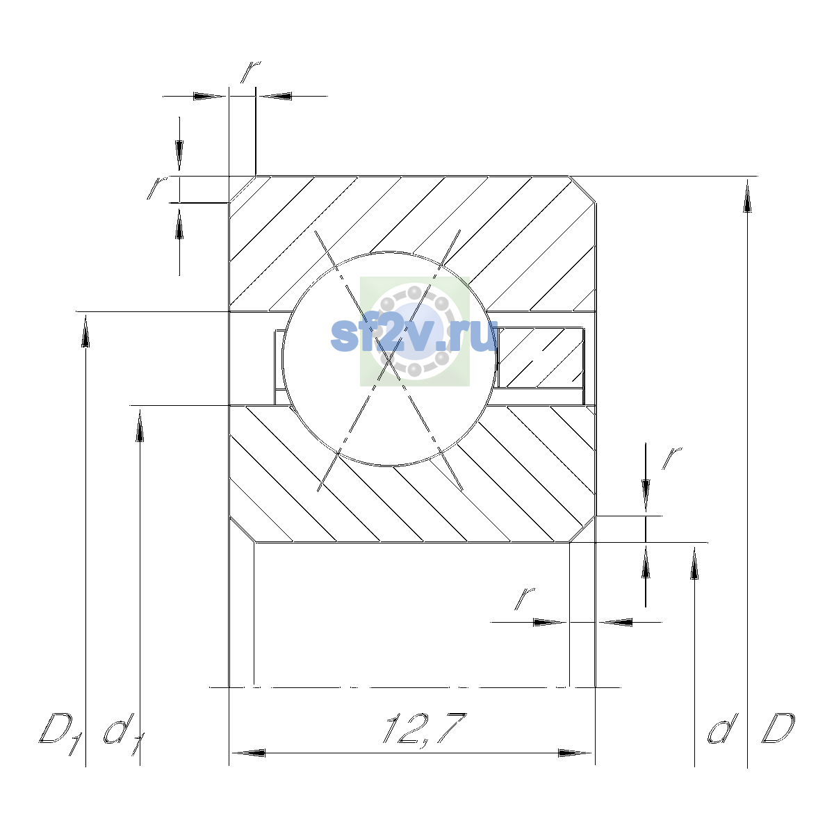 Схема подшипника CSXD100