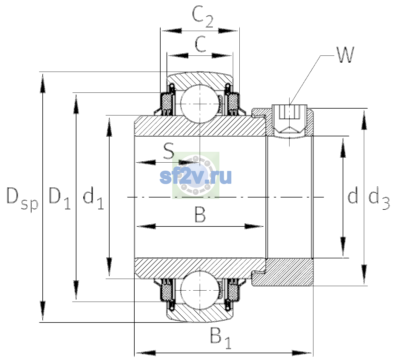 Схема подшипника E25-XL-KTT-B-L402/70