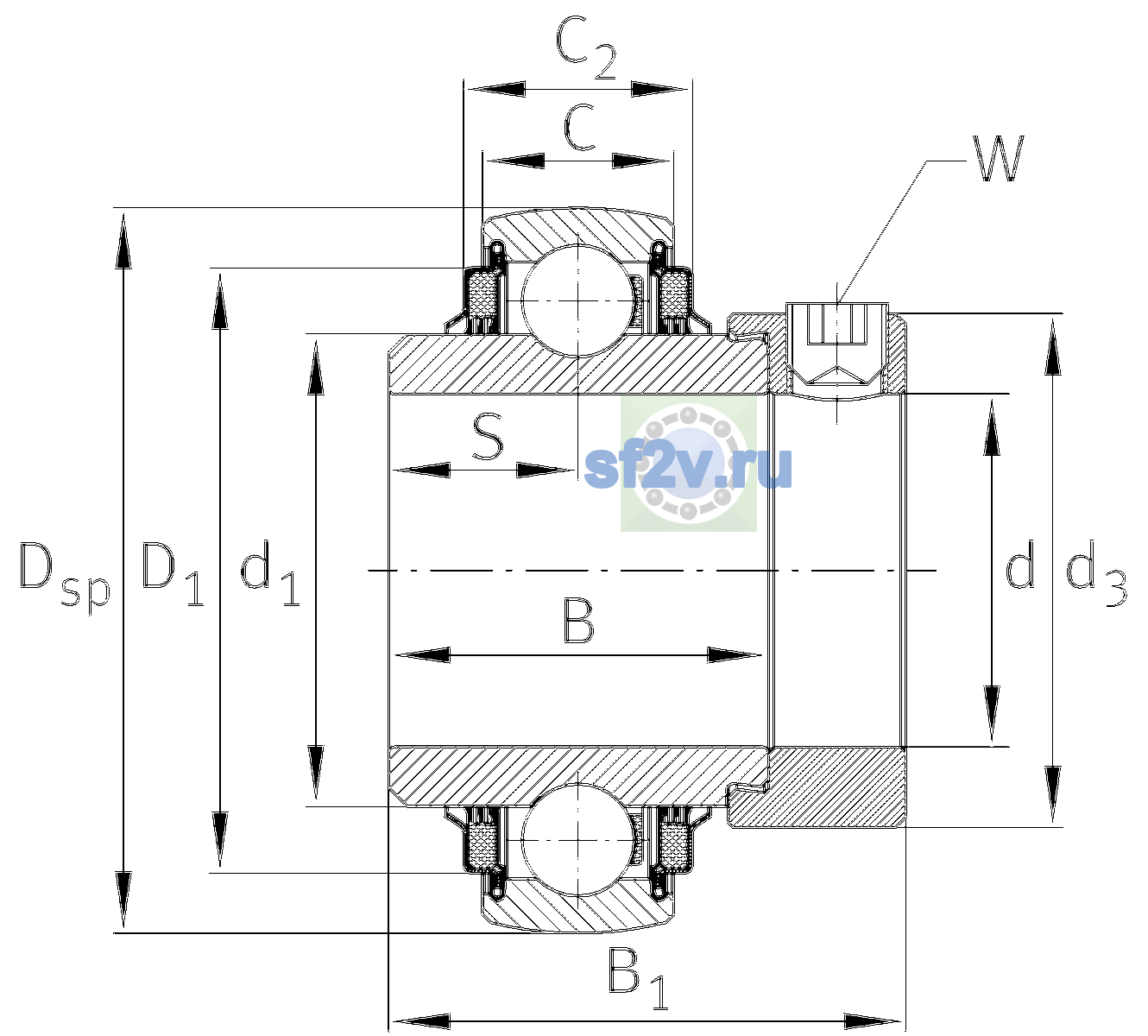 Схема подшипника E30-XL-KTT-B-L402/70