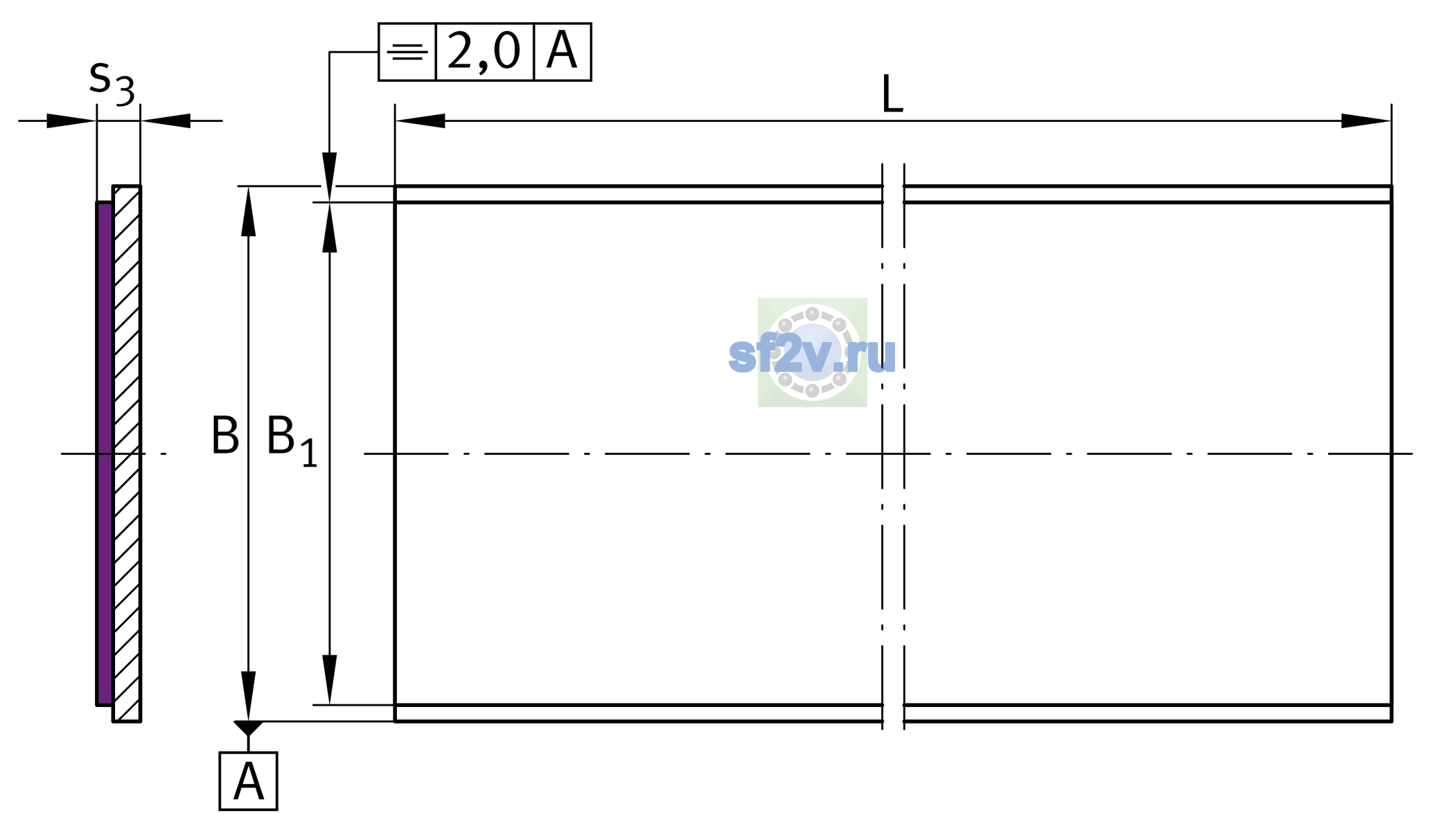 Схема подшипника EGS15260-E40-S3E