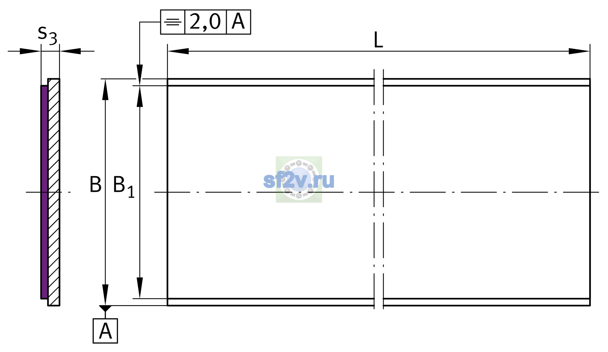 Схема подшипника EGS20260-E40-S3E
