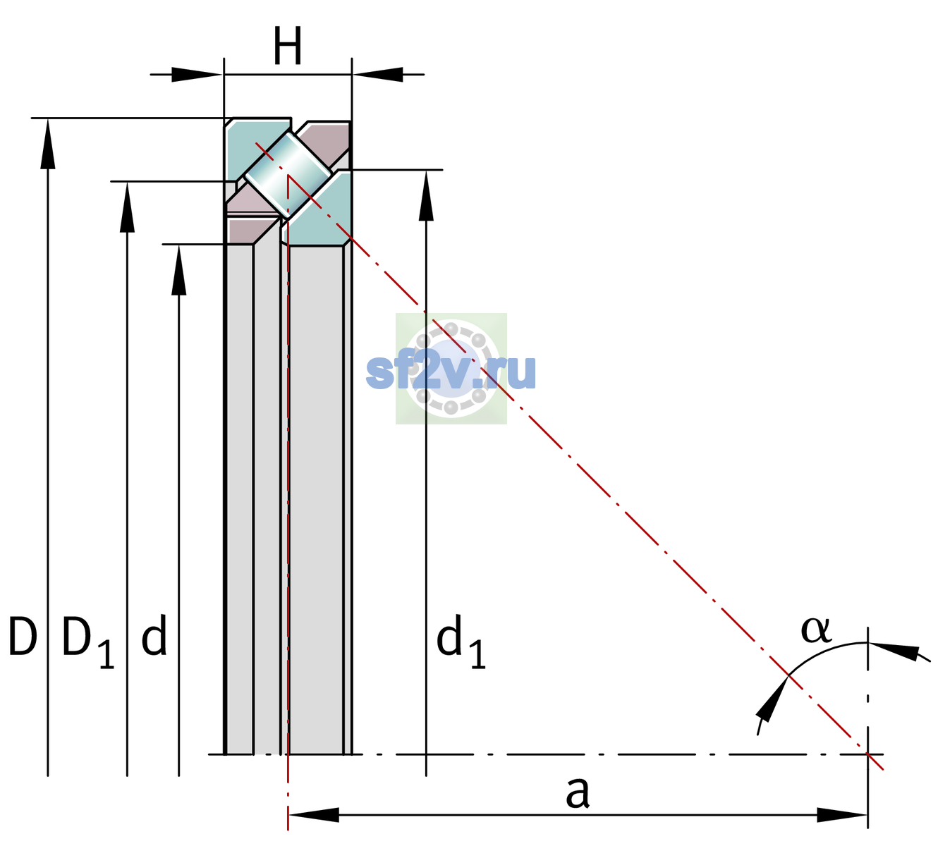 Схема подшипника F-240120.SGL