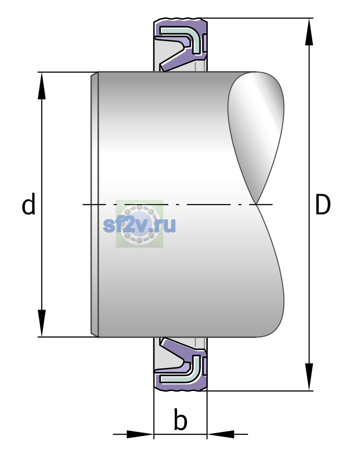 Схема подшипника G42X52X4