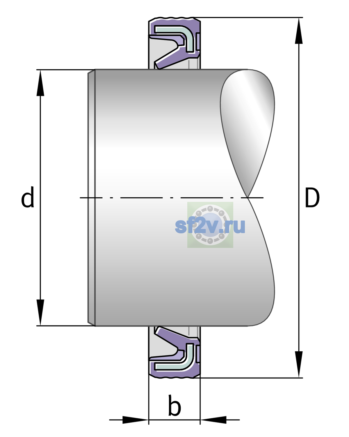 Схема подшипника G70X78X5