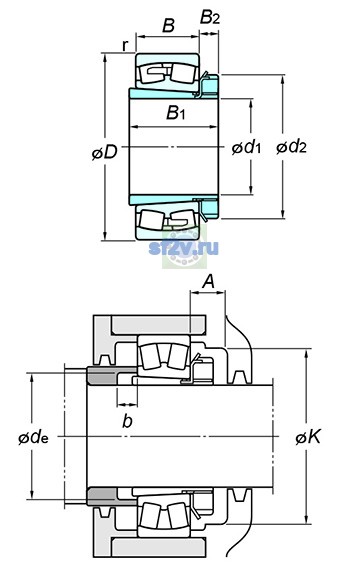 Фото подшипника 21306RZK+H306X