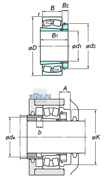 Фото подшипника 21316RZK+H316X