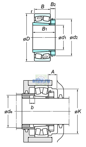 Фото подшипника 21319RZK+H319X