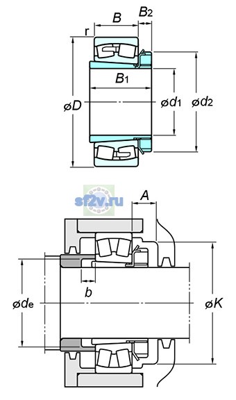 Фото подшипника 22211RZK+H311X