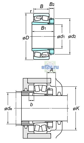 Фото подшипника 22213RZK+H313X