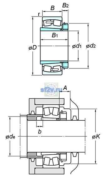 Фото подшипника 22218RZK+H318X