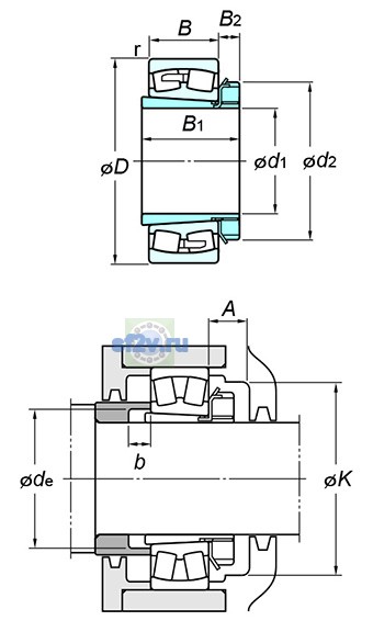 Фото подшипника 22219RZK+H319X