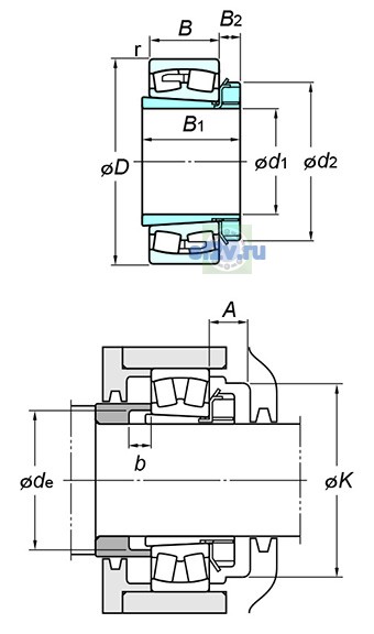 Фото подшипника 22220RZK+H320X