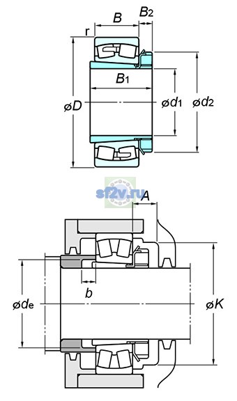 Фото подшипника 22234RK+H3134