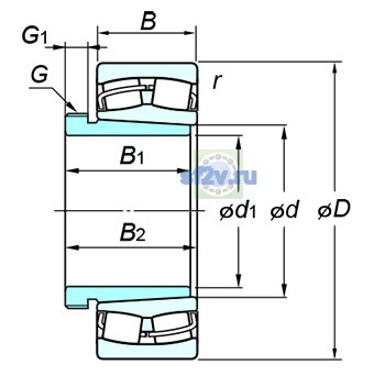 Фото подшипника 22238RK+AH2238