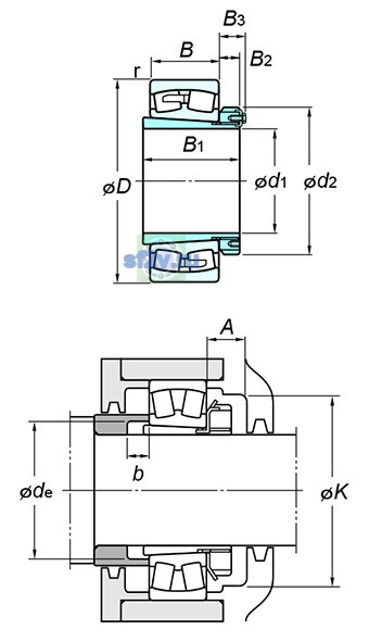 Фото подшипника 22260RK+H3160