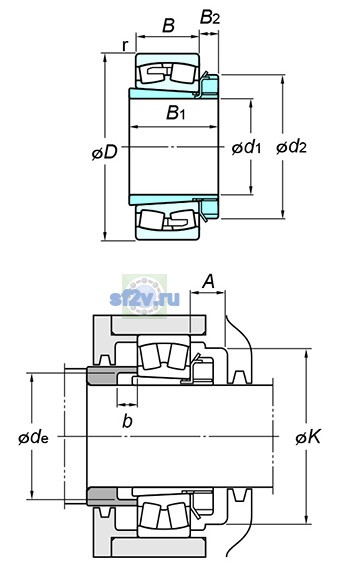 Фото подшипника 22310RZK+H2310X