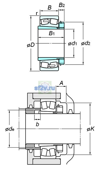 Фото подшипника 22313RZK+H2313X