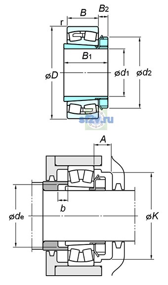 Фото подшипника 22330RHAK+H2330