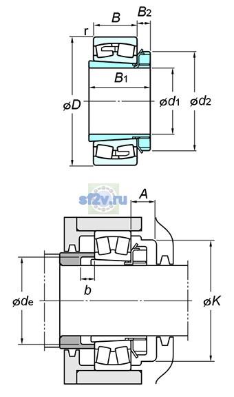 Фото подшипника 22336RHAK+H2336