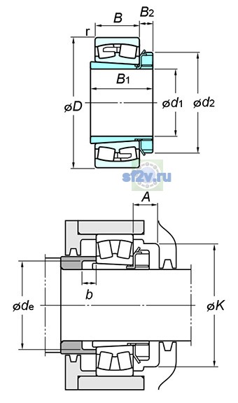 Фото подшипника 22338RHAK+H2338