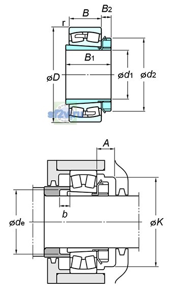 Фото подшипника 23036RZK+H3036