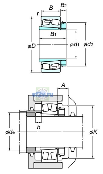 Фото подшипника 23040RK+H3040