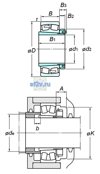 Фото подшипника 230/500RK+H30/500