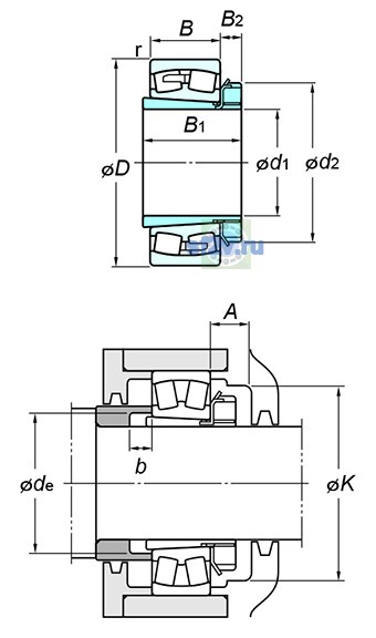 Фото подшипника 23124RZK+H3124X