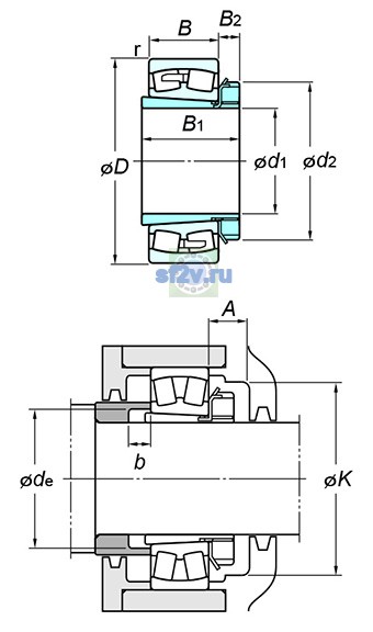 Фото подшипника 23140RRK+H3140