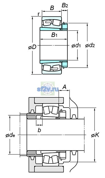 Фото подшипника 23218RZK+H2318X