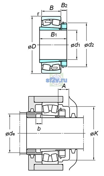 Фото подшипника 23236RHAK+H2336