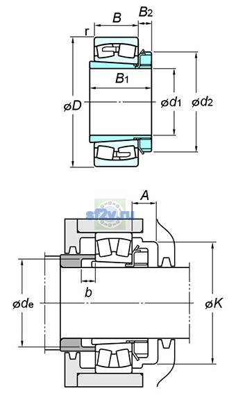 Фото подшипника 23240RK+H2340