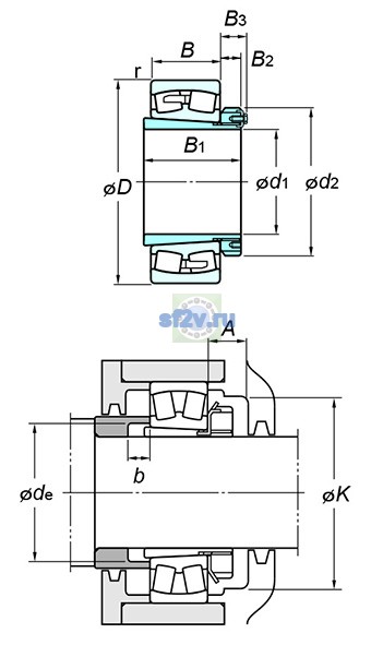 Фото подшипника 23244RHAK+H2344
