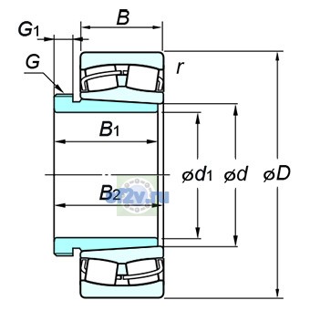 Фото подшипника 23244RK+AH2344